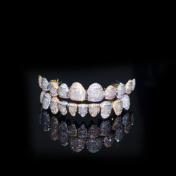 10 on 10 VVS Moissanite Diamond Grillz