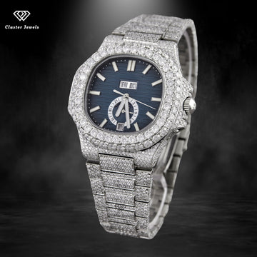 Moissanite Watch Automatic Hip Hop Iced Out Bust Down Watch For Men