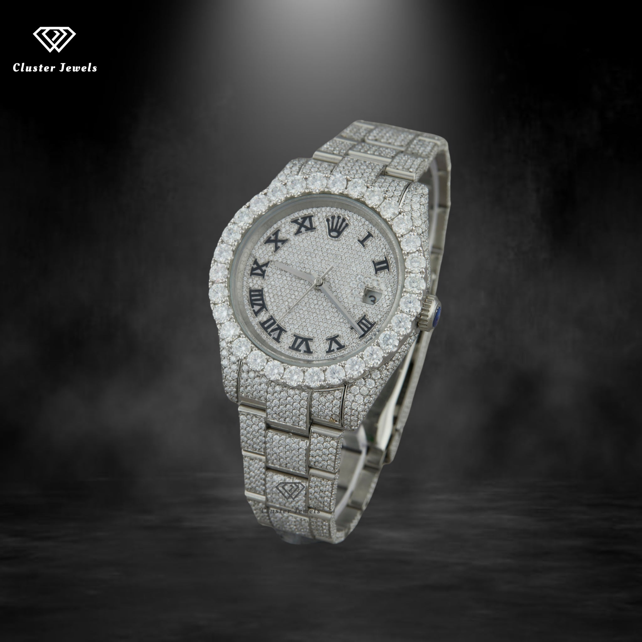 Fully Iced Out Hip Hop Moissanite Diamond Watch