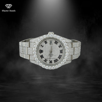 Fully Iced Out Hip Hop Moissanite Diamond Watch