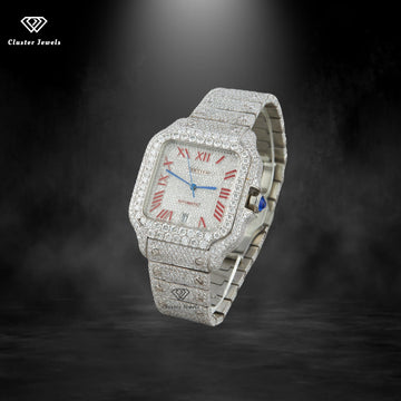 Moissanite Watch Hip Hop Iced Out Watch Automatic Movement