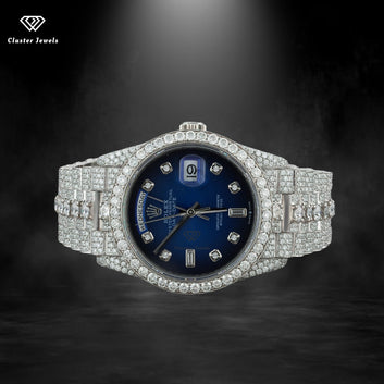 Moissanite Watch Sapphire Crystal Automatic Bust Down Watch