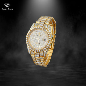 Moissanite Iced Out Watch Sapphire Crystal Automatic Movement