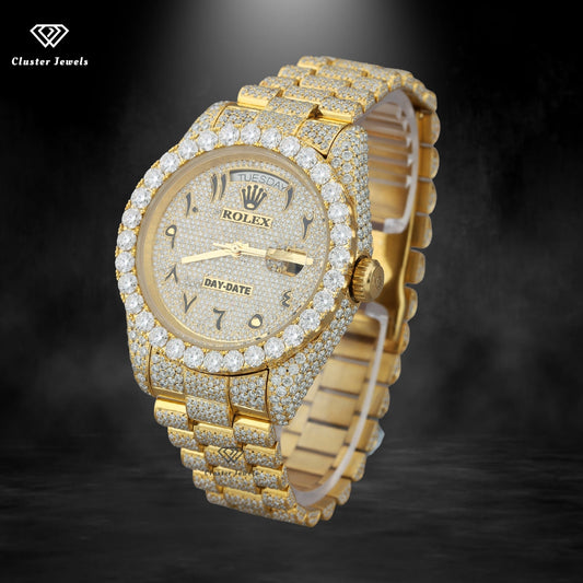 Moissanite Watch Fully Iced Out Hip Hop Wrist Watch For Men
