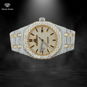 Moissanite Iced Out Watch Automatic Sapphire Crystal Glass