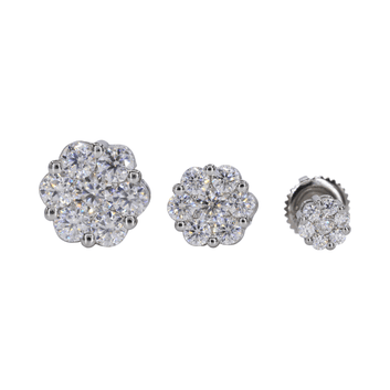 Flower VVS Moissanite Diamond Earrings