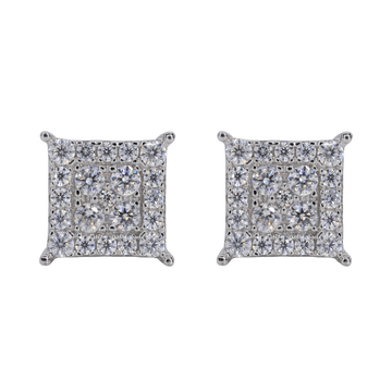 Square Iced VVS Moissanite Daimond Earrings